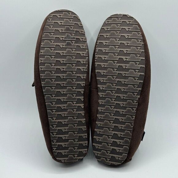 Vineyard Vines Men\'s Peaks Plaid Loafer Slippers Chocolate Brown Size 10 main image 10